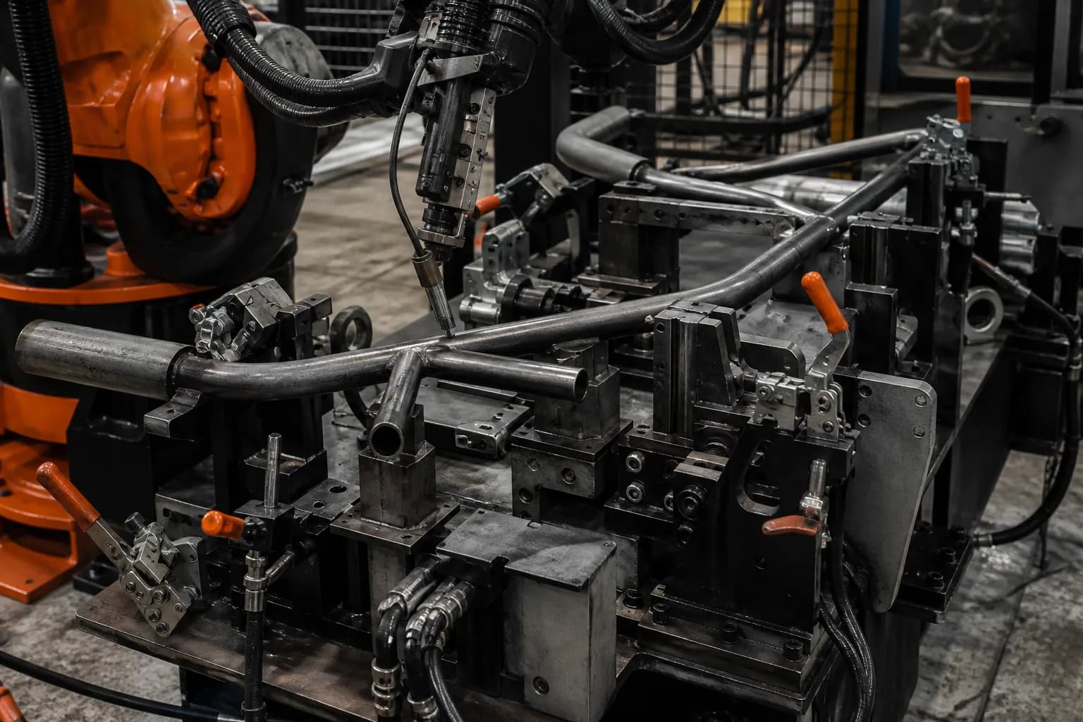 Custom Welding Fixture shown in its intended application