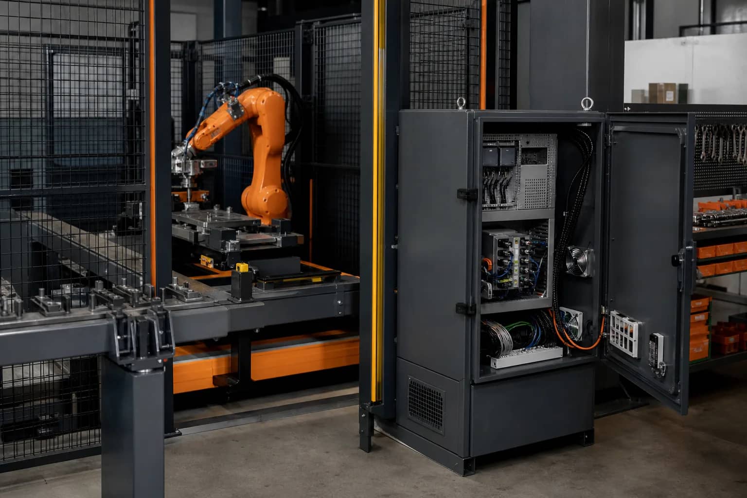 Plataforma de Controlador YRC1000micro integrated with adjacent cell equipment