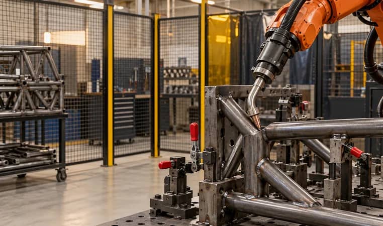 tocha robótica genérica acessando dispositivo de estrutura tubular