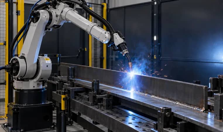 robot genérico soldando junta de filete