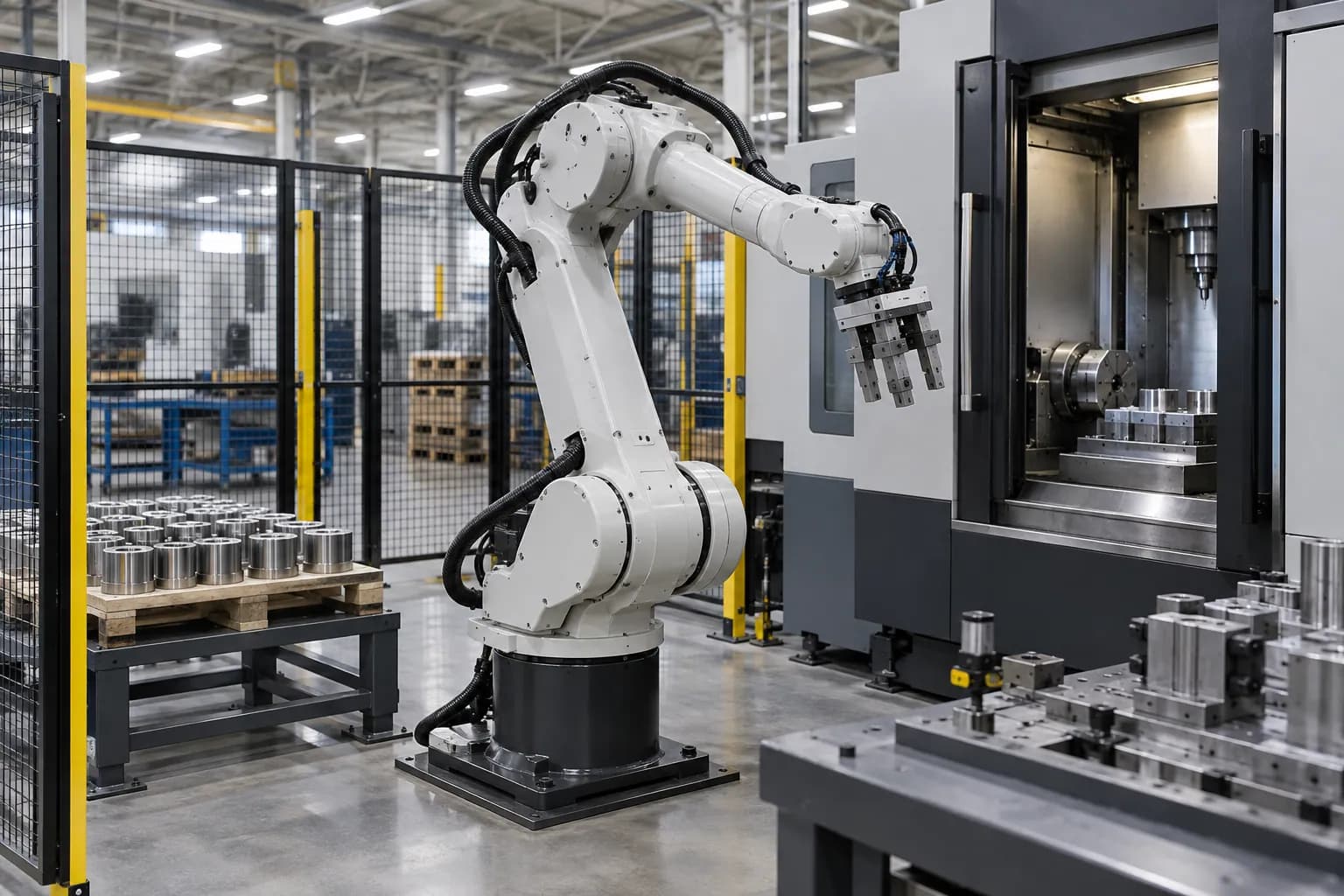 Robot and machine handoff planning context