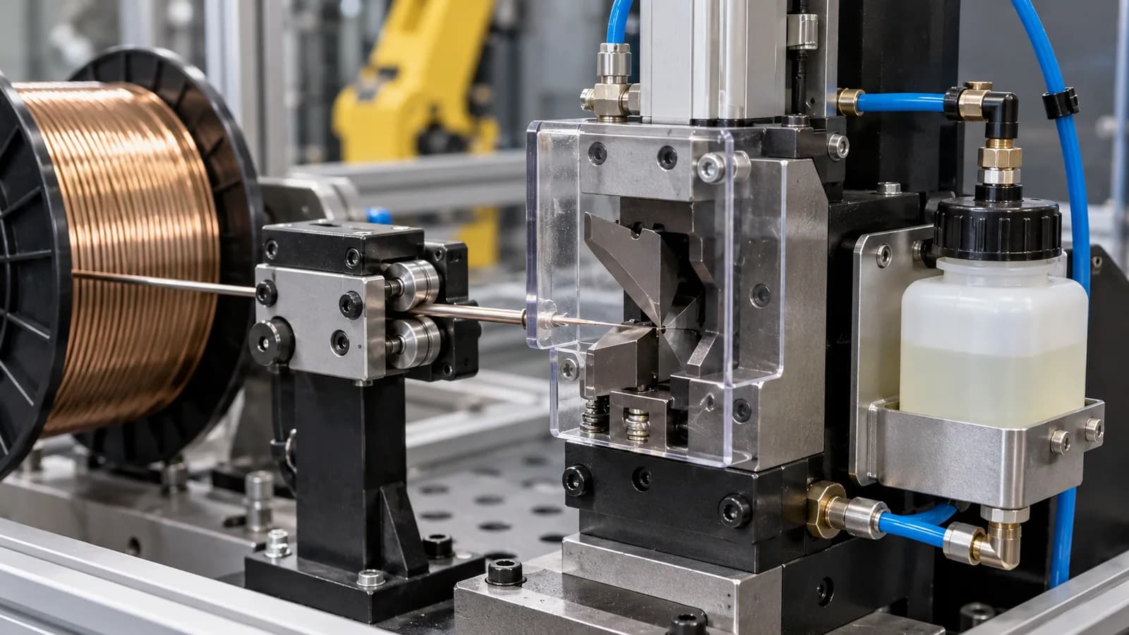 Conceptual robotic wire cutter and service connections