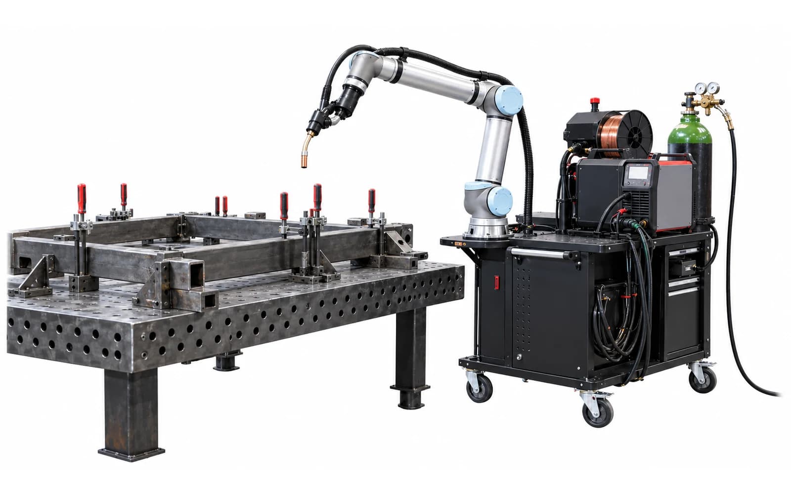 Rail & Mobile Cobot Welding Stations: conceptual configuration